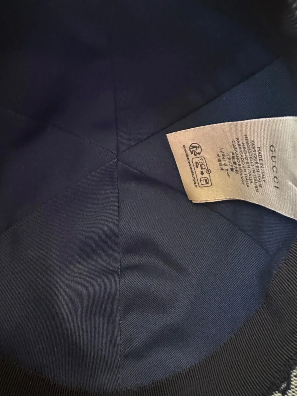 Gucci Navy Monogram baseball hat